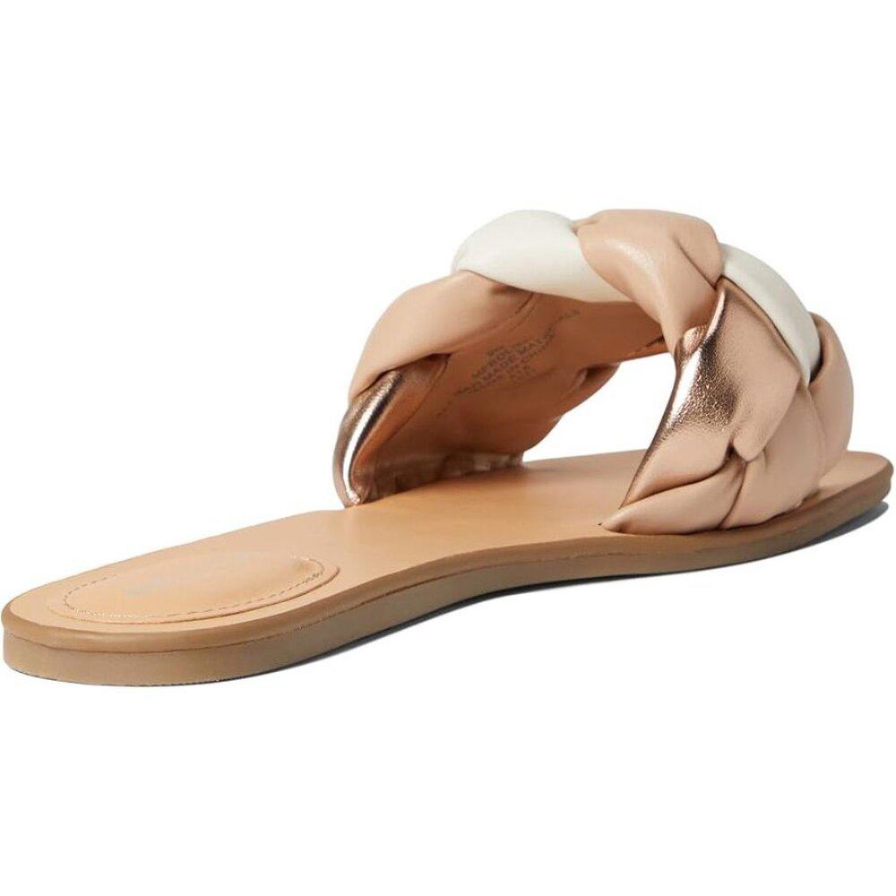 Bolier Natural Braided Flat Slide Sandals