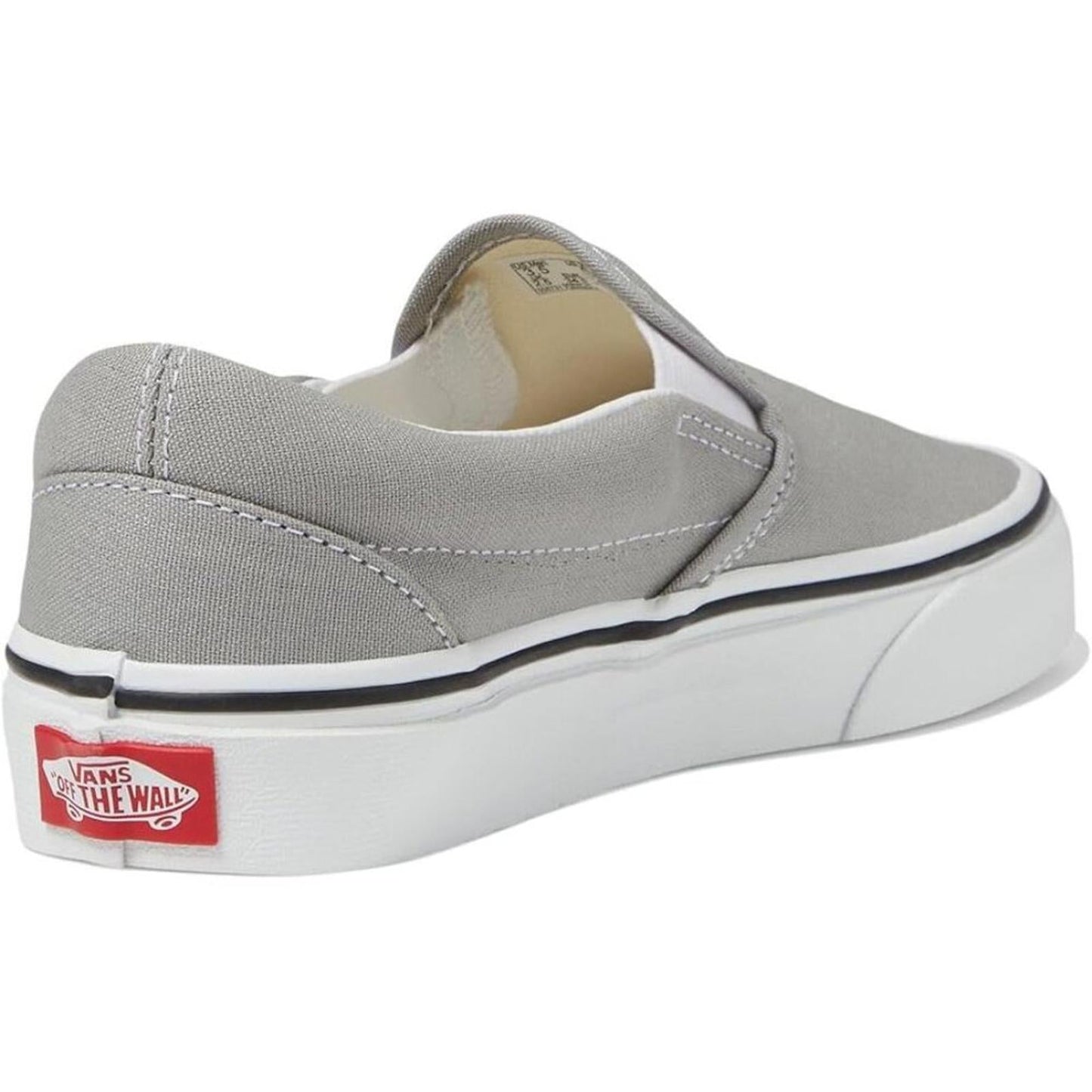 Classic Drizzle True White Canvas Slip On Sneakers