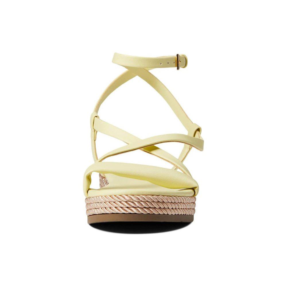 Natelea Yellow Strappy Flat Sandals
