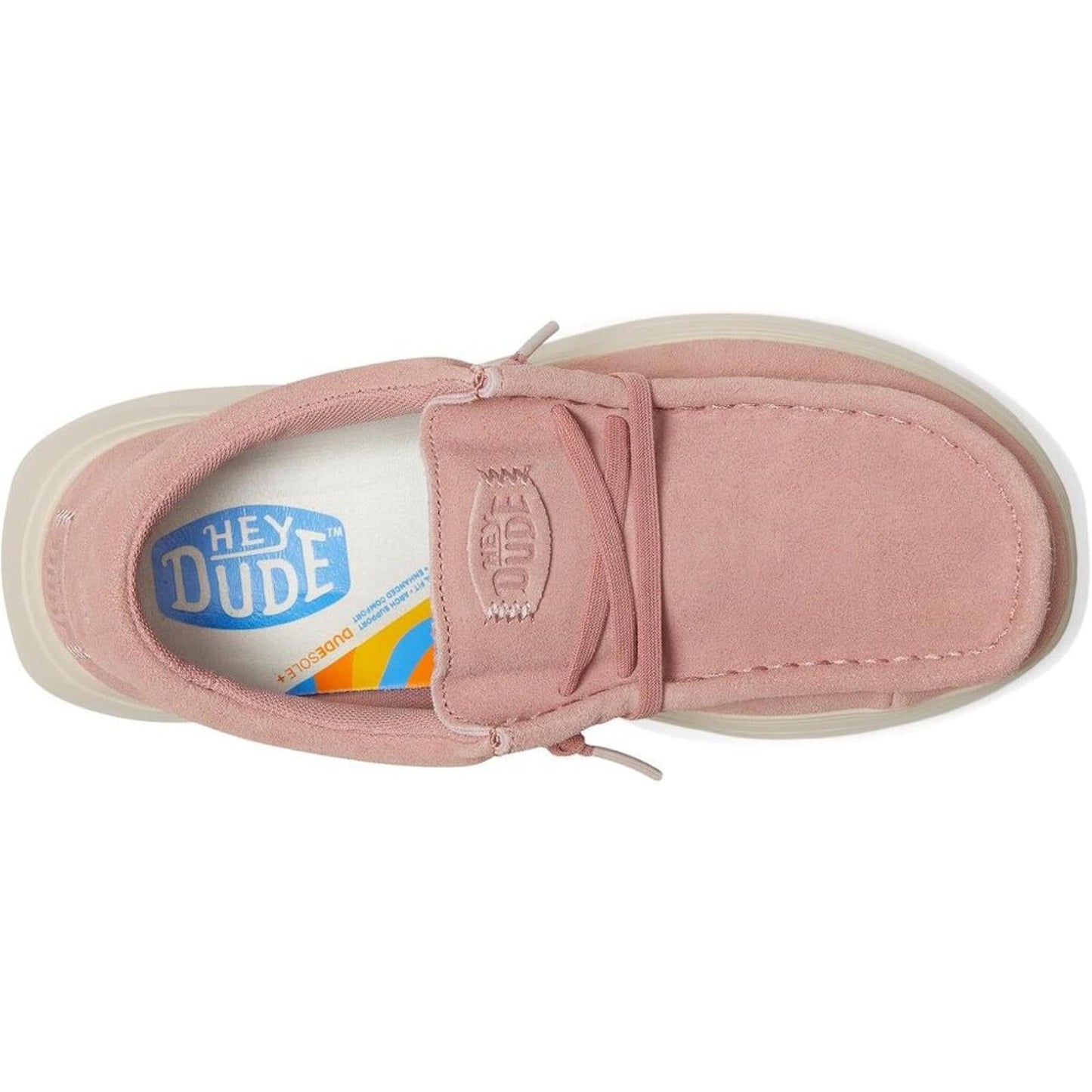 Wendy Rose Pink COMF Suede Lace Up Casual Shoe