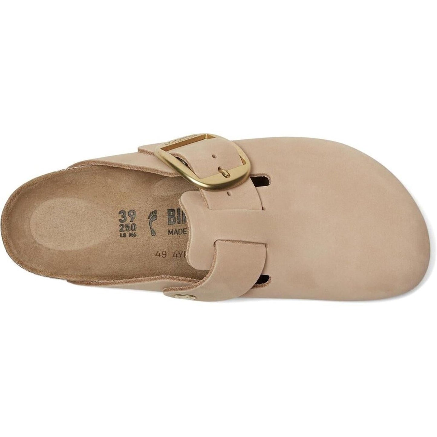 Boston Big Buckle Sandcastle Nubuck Leather Clogs
