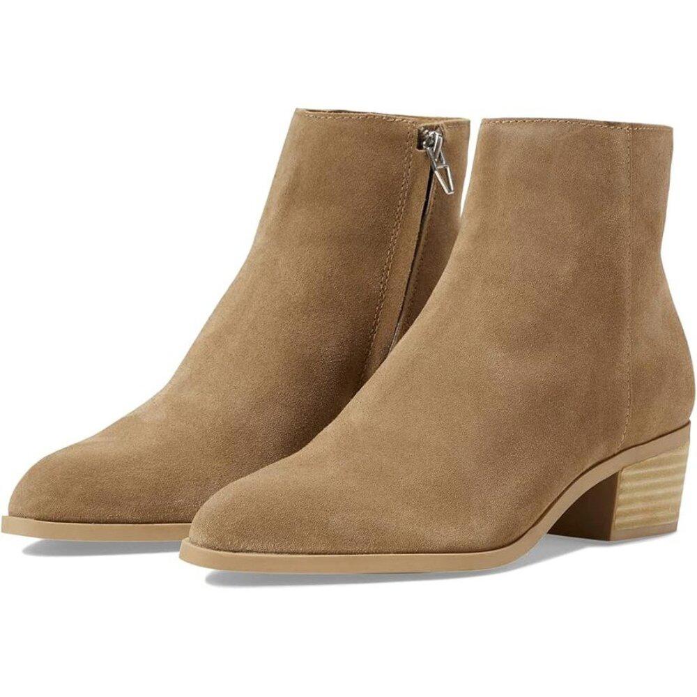 Aggie Truffle Suede Heeled Ankle Boots