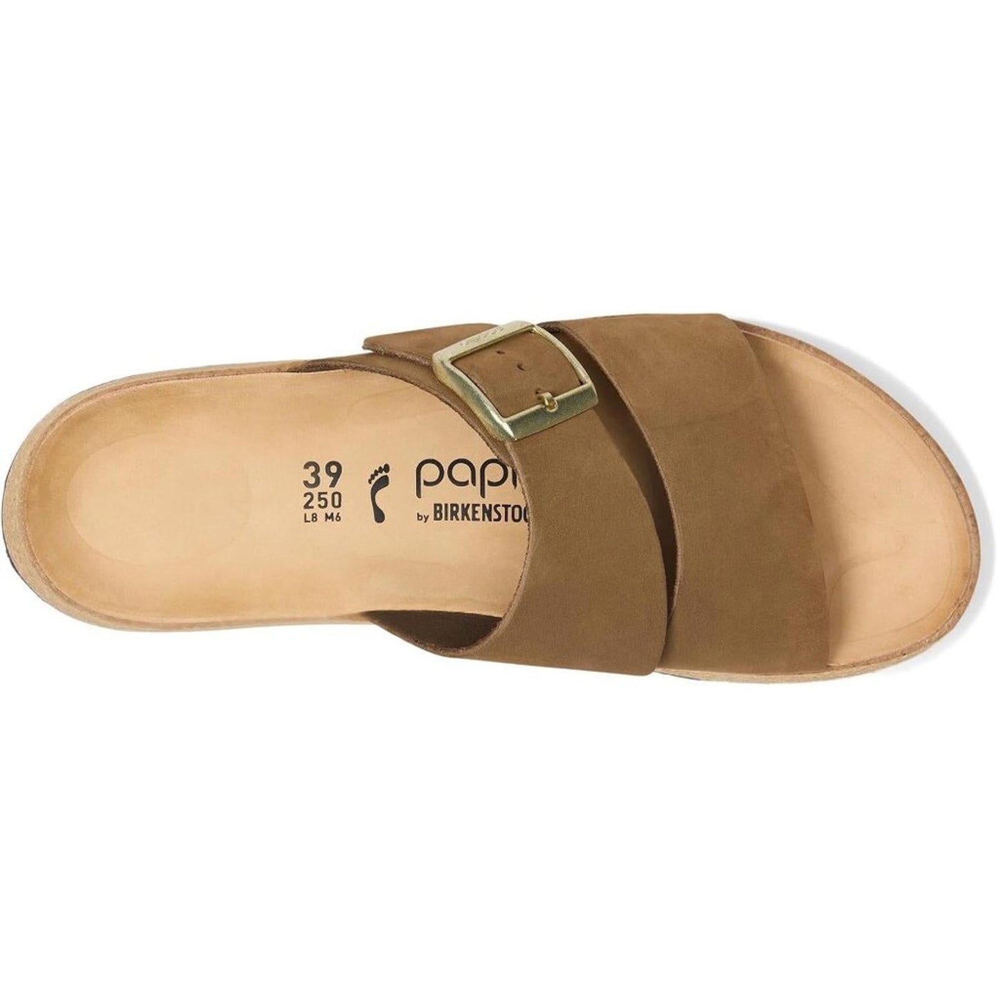 Papillio Almina Dark Tea Nubuck Platform Sandals