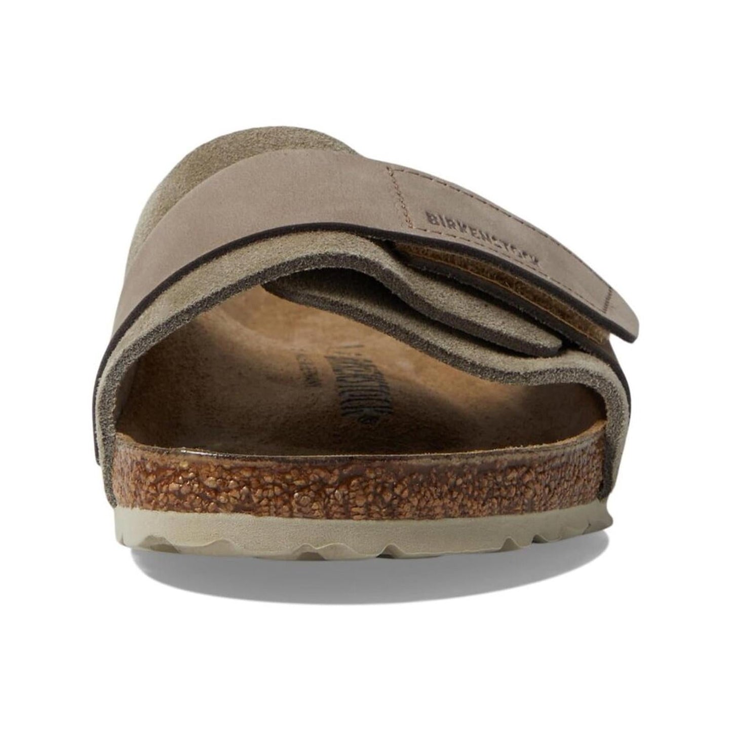 Oita Taupe Suede Slide Sandals