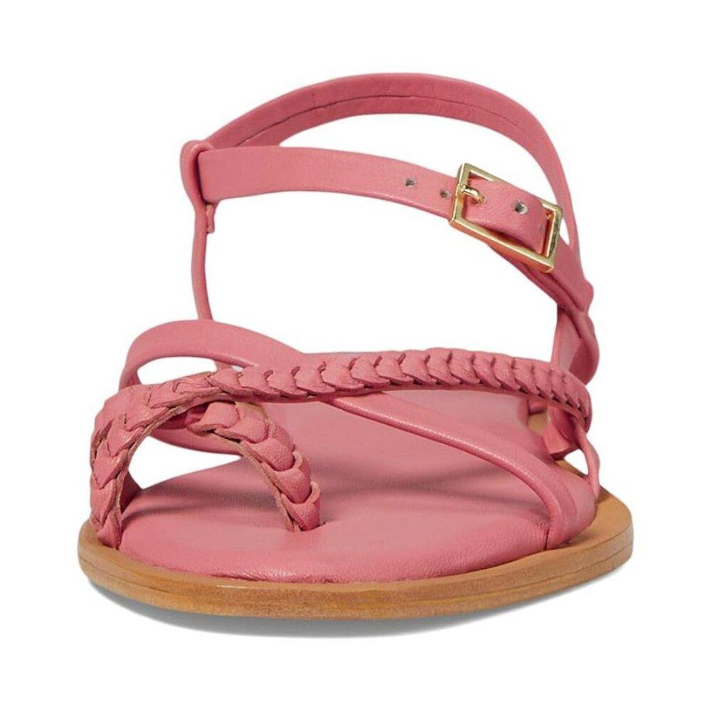 Free People Sandals Sunny Days Pink Strappy Braided Flats