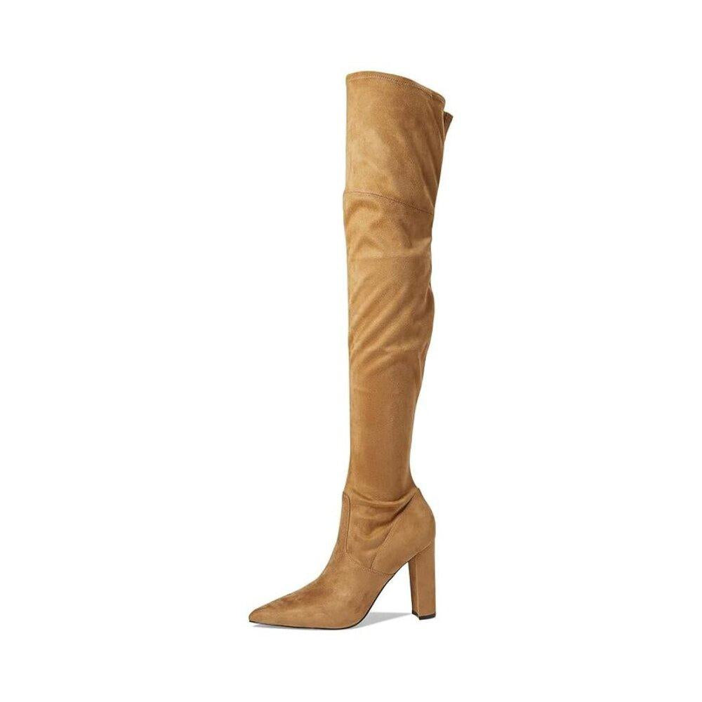 Garalyn Medium Natural Over The Knee Heeled Boots