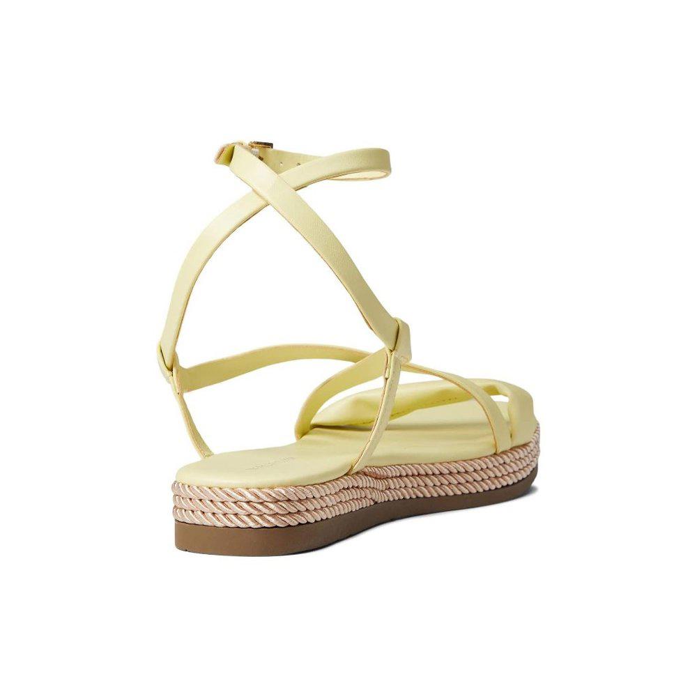 Natelea Yellow Strappy Flat Sandals
