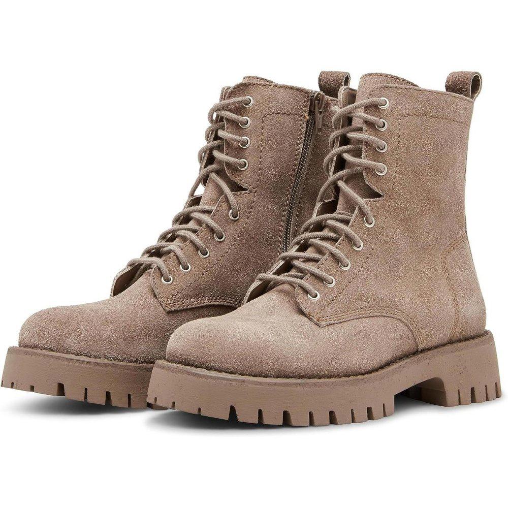 Lika Mushroom Suede Lace Up Boots
