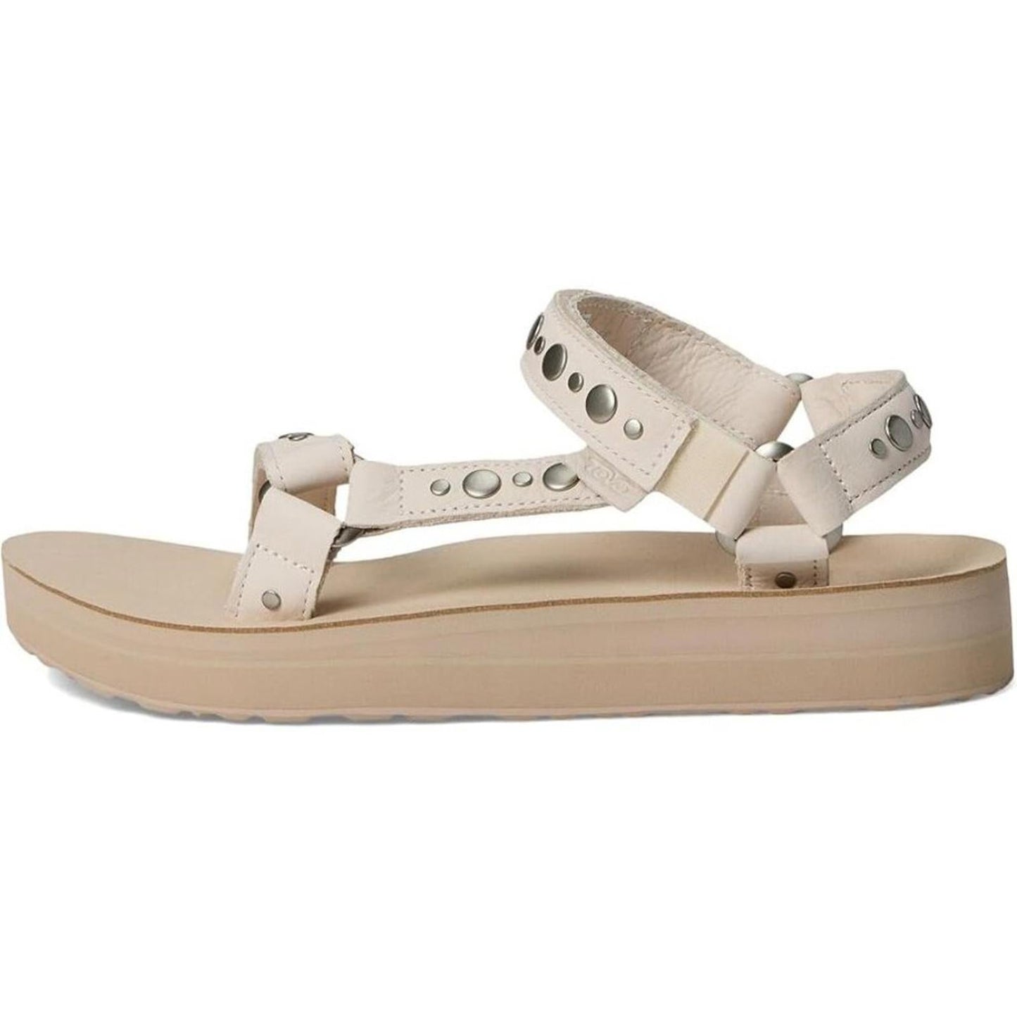 Midform Universal Coconut White Pepper Studded Strap Sandals