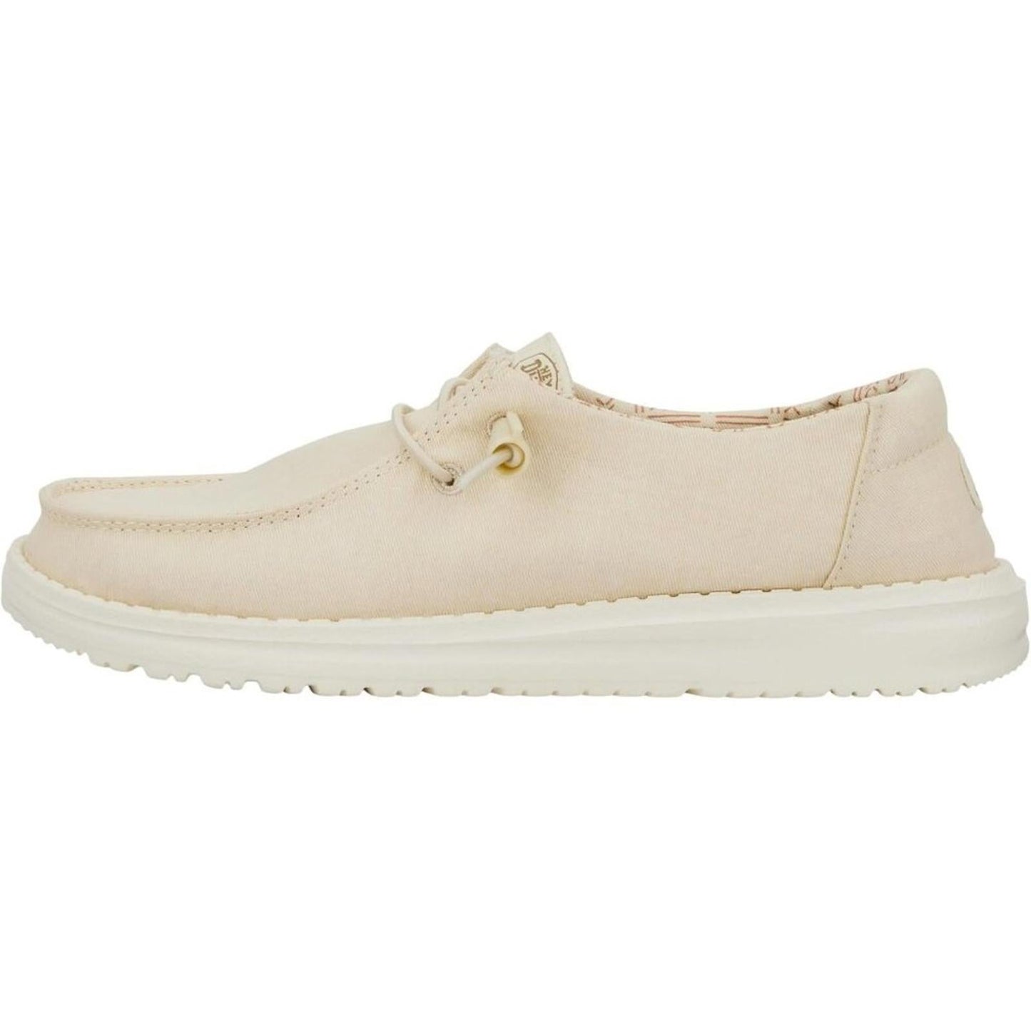Wendy Off-White Stretch Canvas Casual Shoes