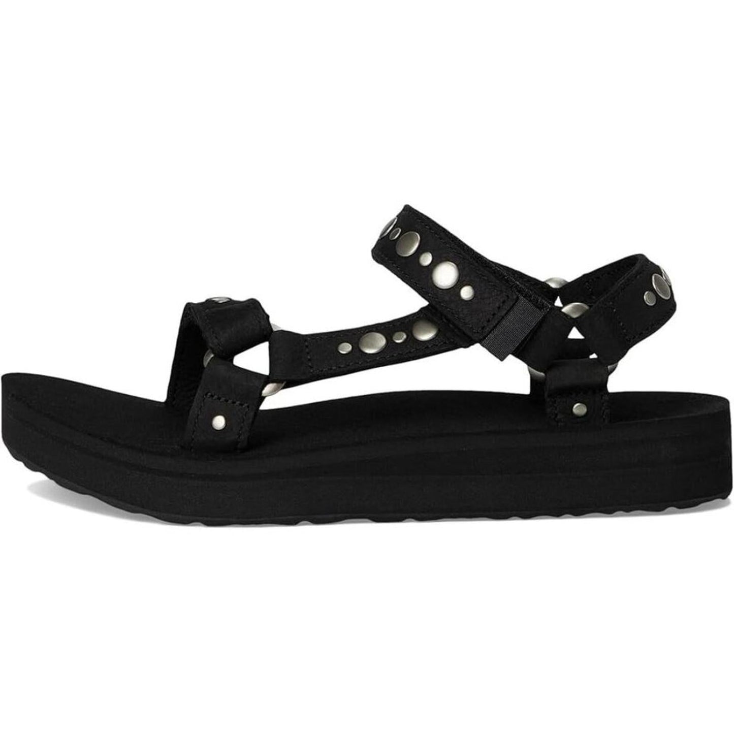 Midform Universal Black Studded Strap Sandals