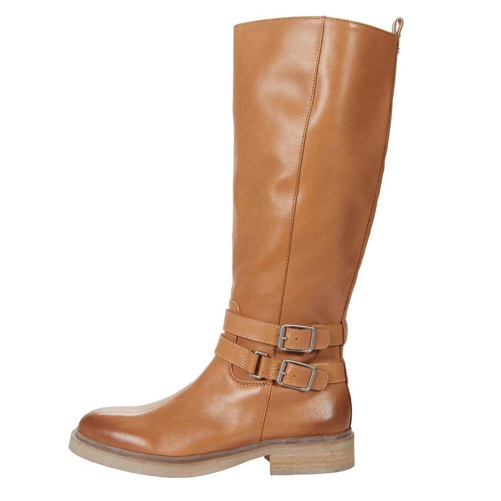 Freda Leather Knee High Boots
