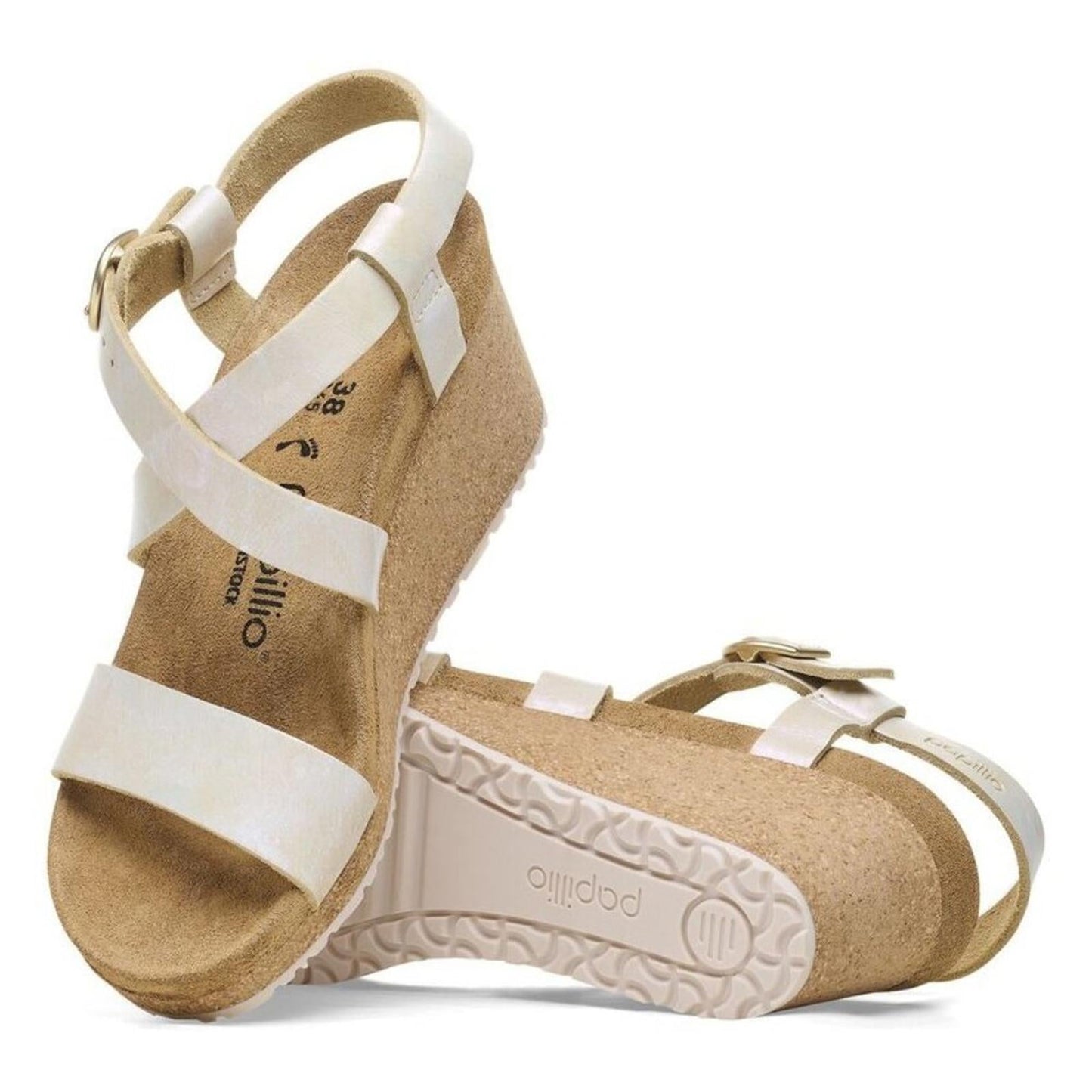 Papillio Sibyl Metallic Silver Wedge Sandals