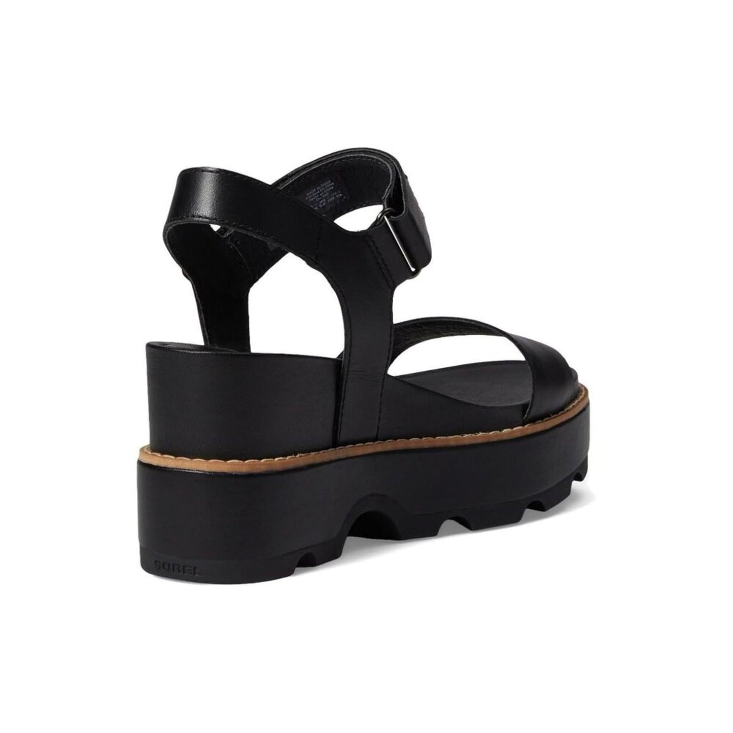 Joanie IV Black Y Strap Wedge Sandals
