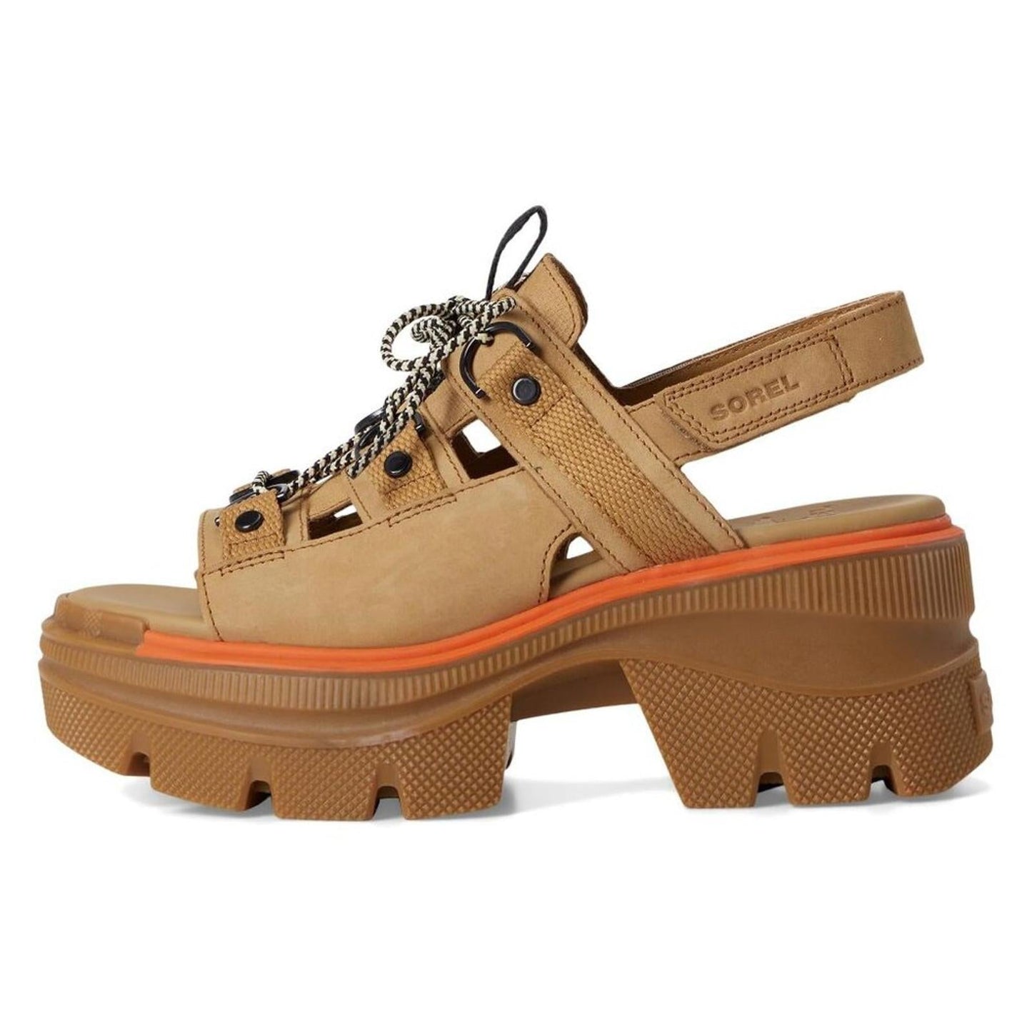 Rein CB Caribou Buff Leather Lace Platform Sandals