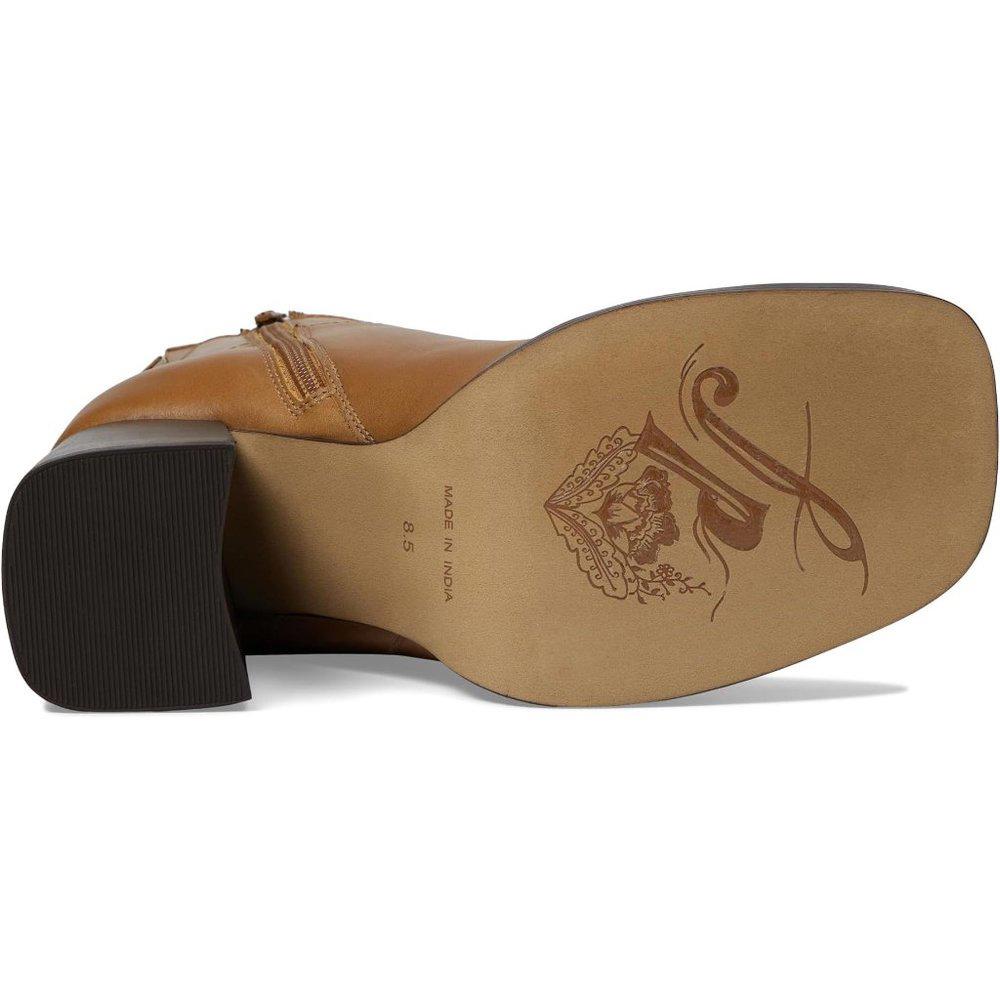 Naomi Cafe Leather Heeled Ankle Booties
