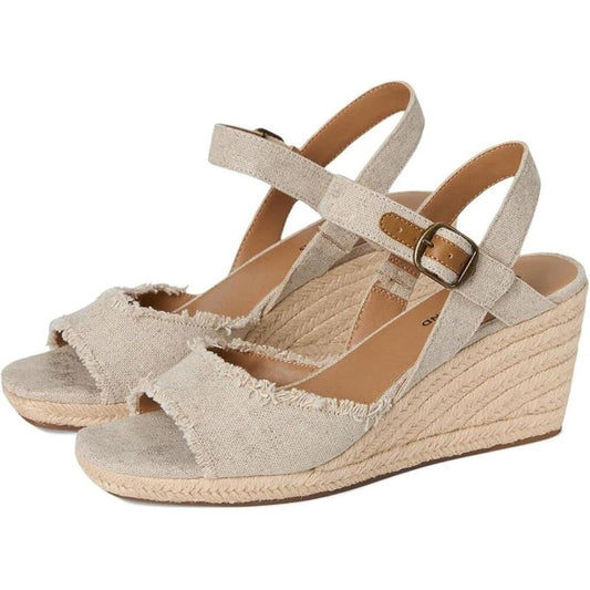 Mindra Natural Espadrille Wedge Sandals