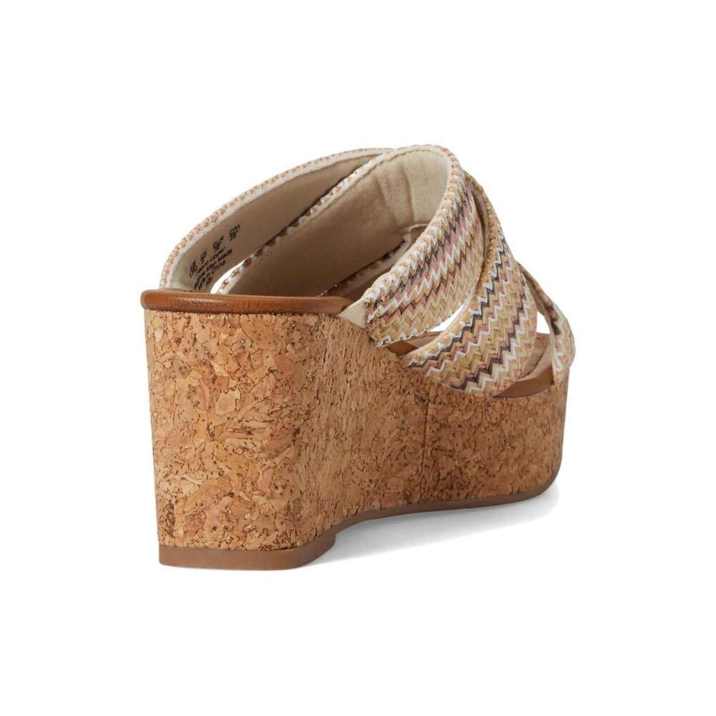 Abi Multi Zigzag Faux Raffia Wedge Sandals