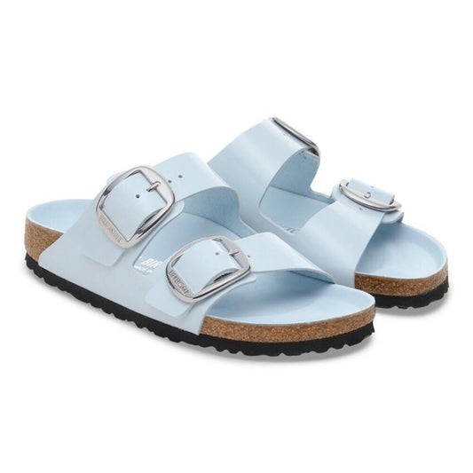 Arizona Big Buckle High Shine Baby Blue Sandals