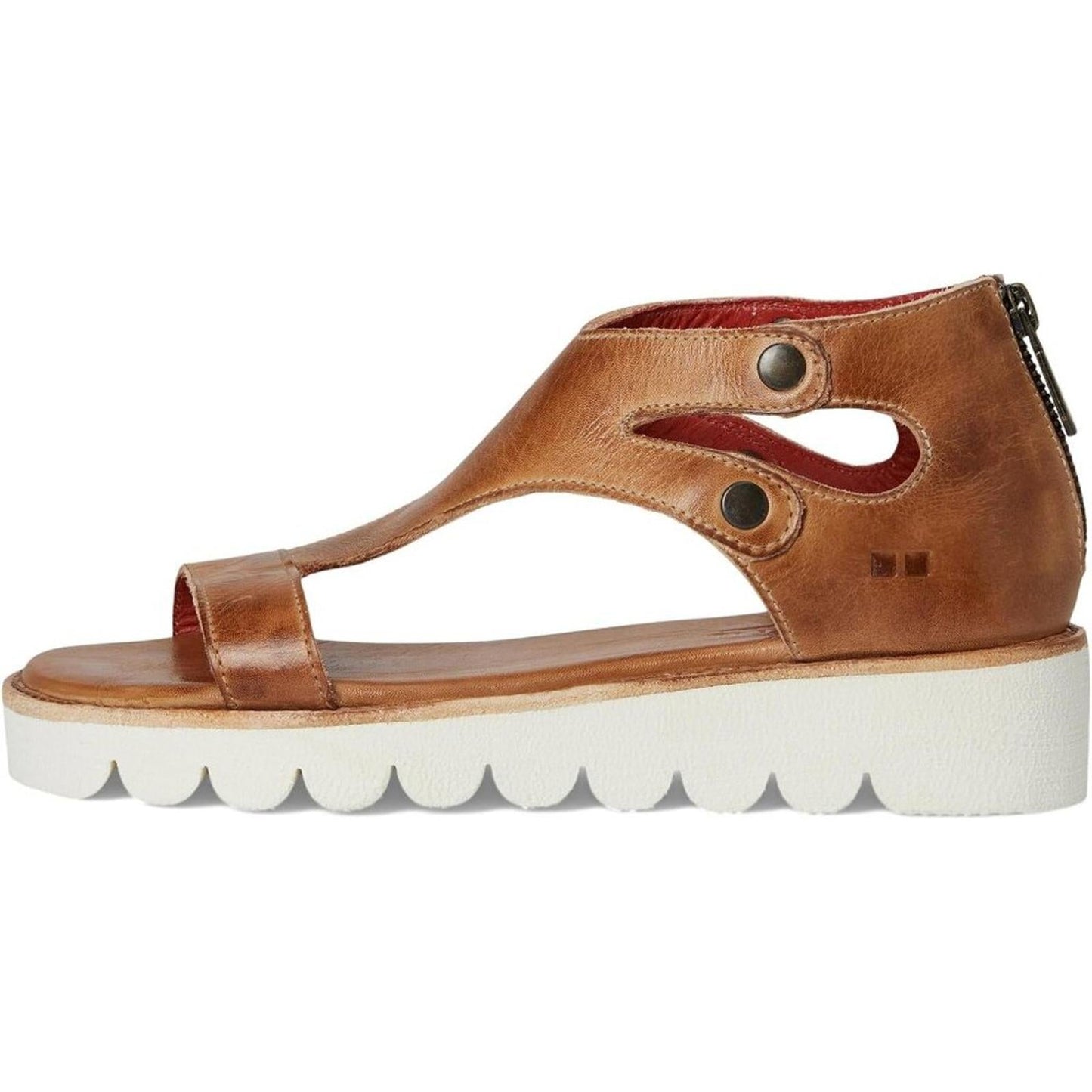 Soni 2 Tan Rustic Leather Platform Sandals