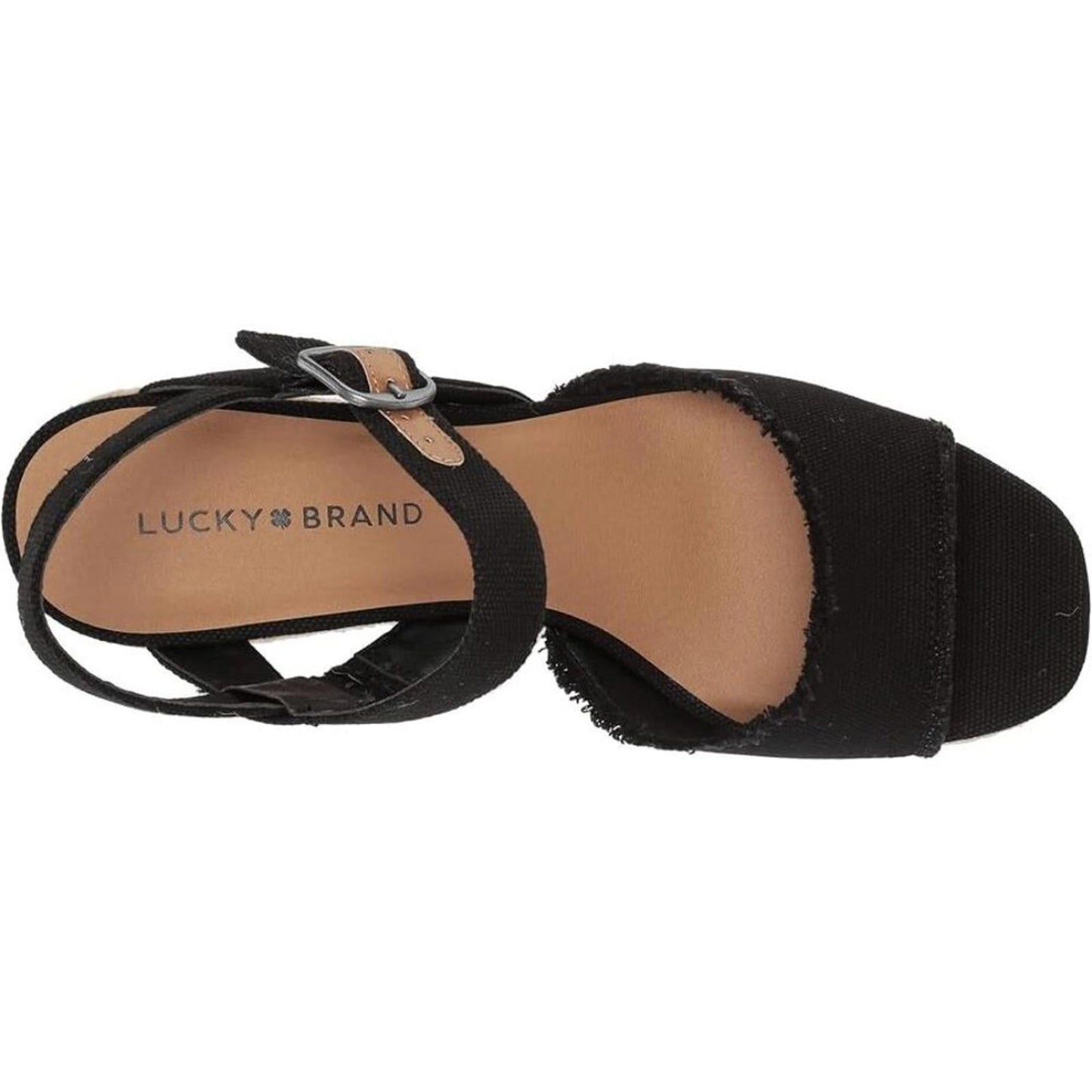 Mindra Black Espadrille Wedge Sandals