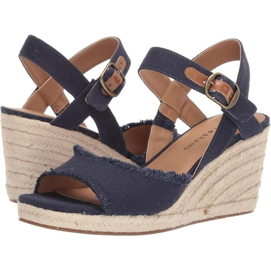 Mindra Indigo Espadirlle Wedge Sandals
