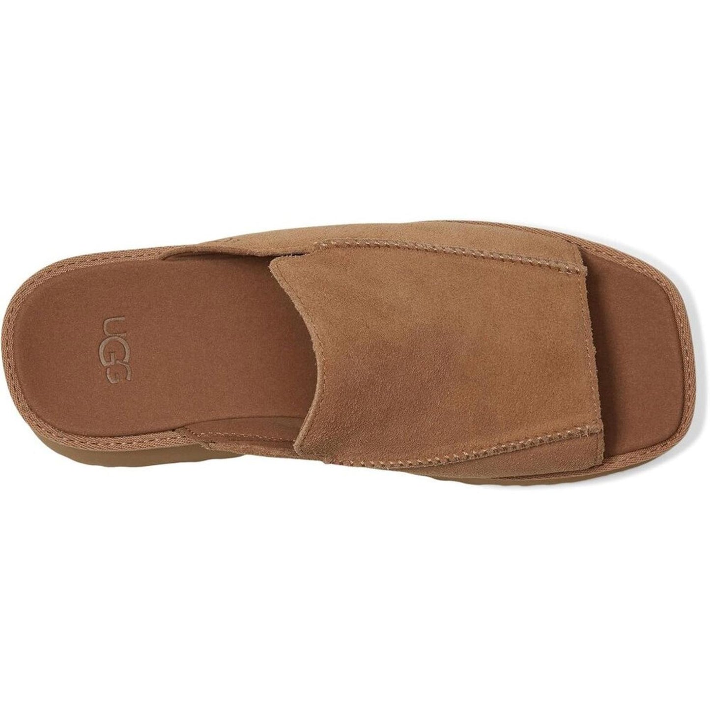 New Heights Chestnut Suede Slide Sandals