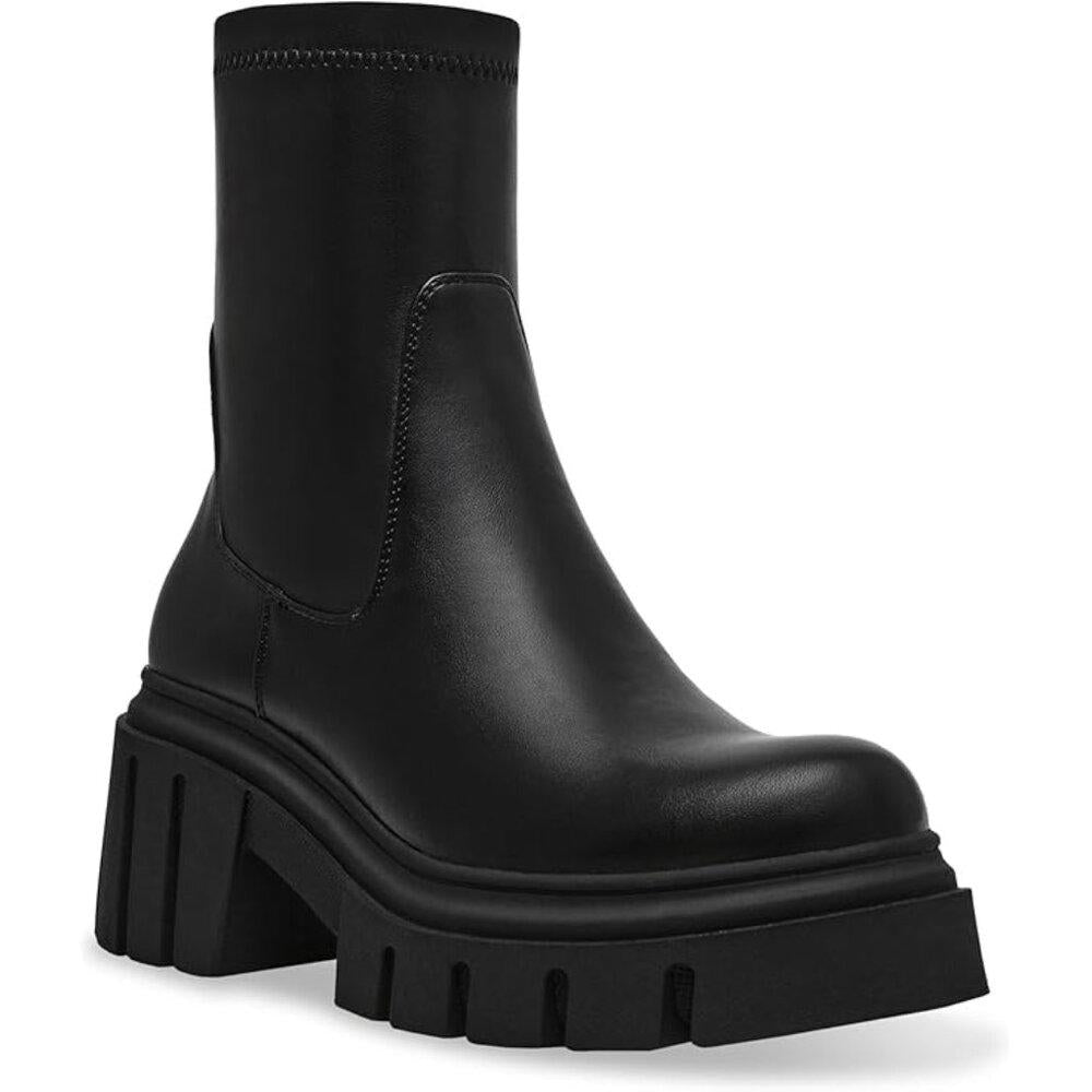 Boomba Black Lug Ankle Boots