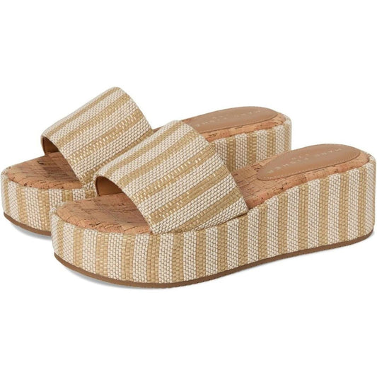Daylin Natural Stripe Multi Wedge Sandals