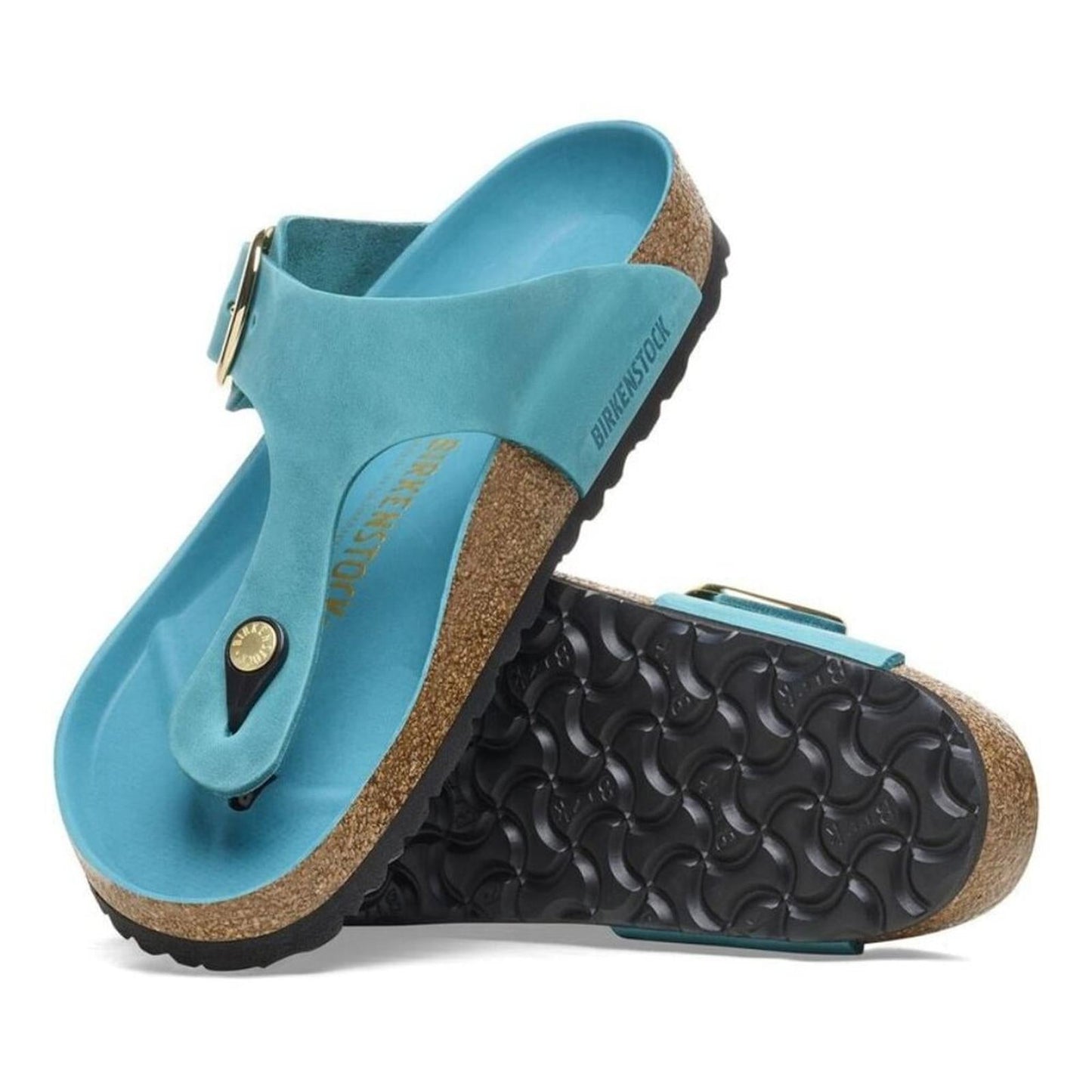 Gizeh Big Buckle Bicay Bay Oiled Leather Sandals