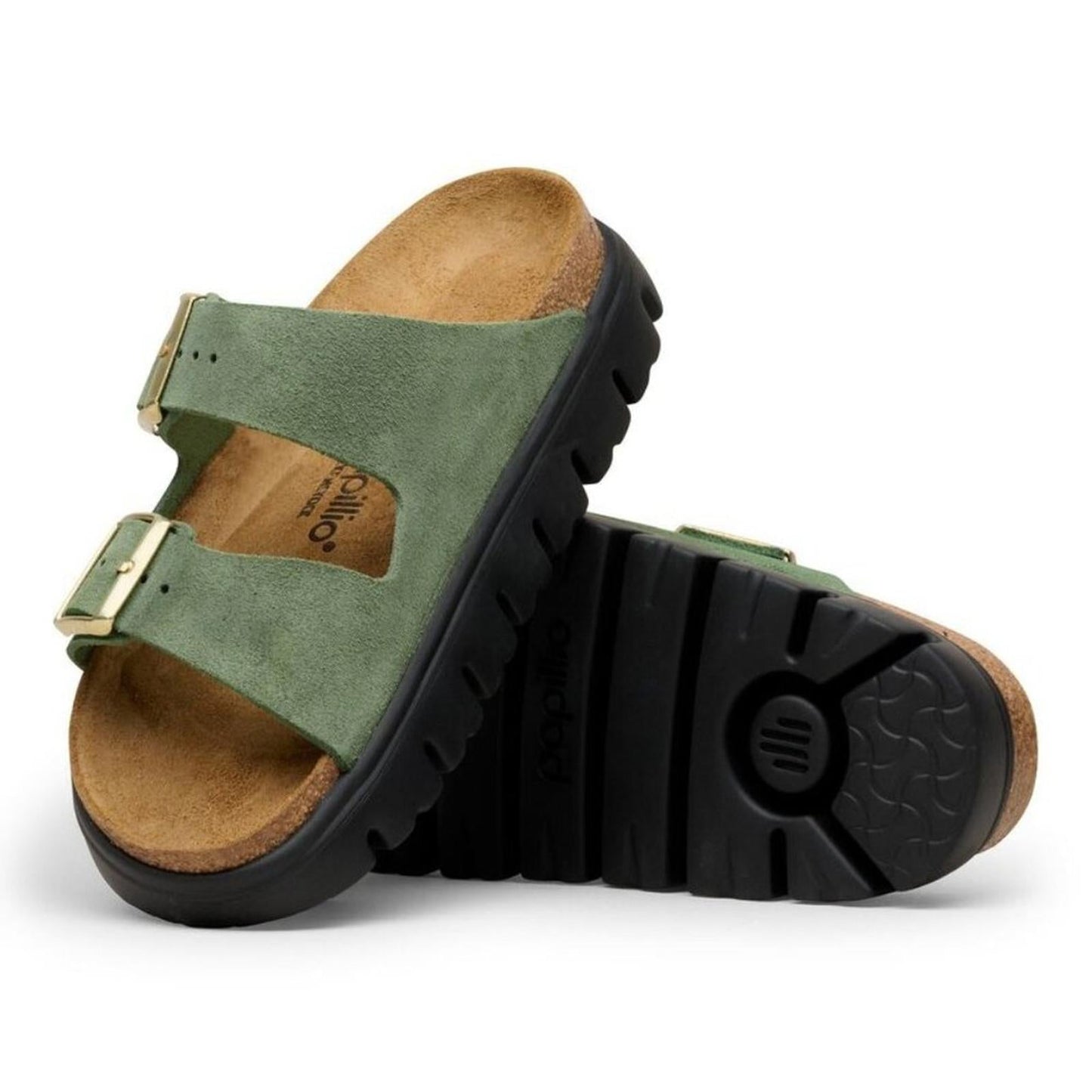 Papillio Arizona Thyme Suede Leather Chunky Sandals