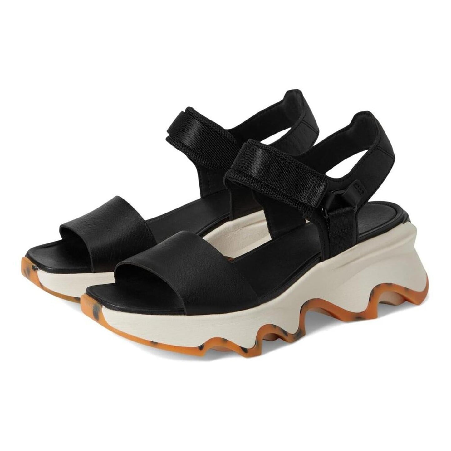 Kinetic Impact Black Chalk Y-Strap High Sandals
