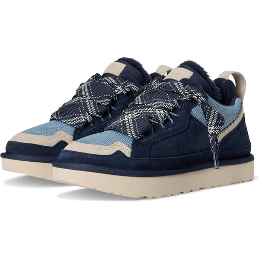 Lowmel Dark Indigo Sea Salt Suede Lace Up Sneakers
