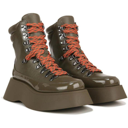 Gail Dark Moss Lace Up Boots