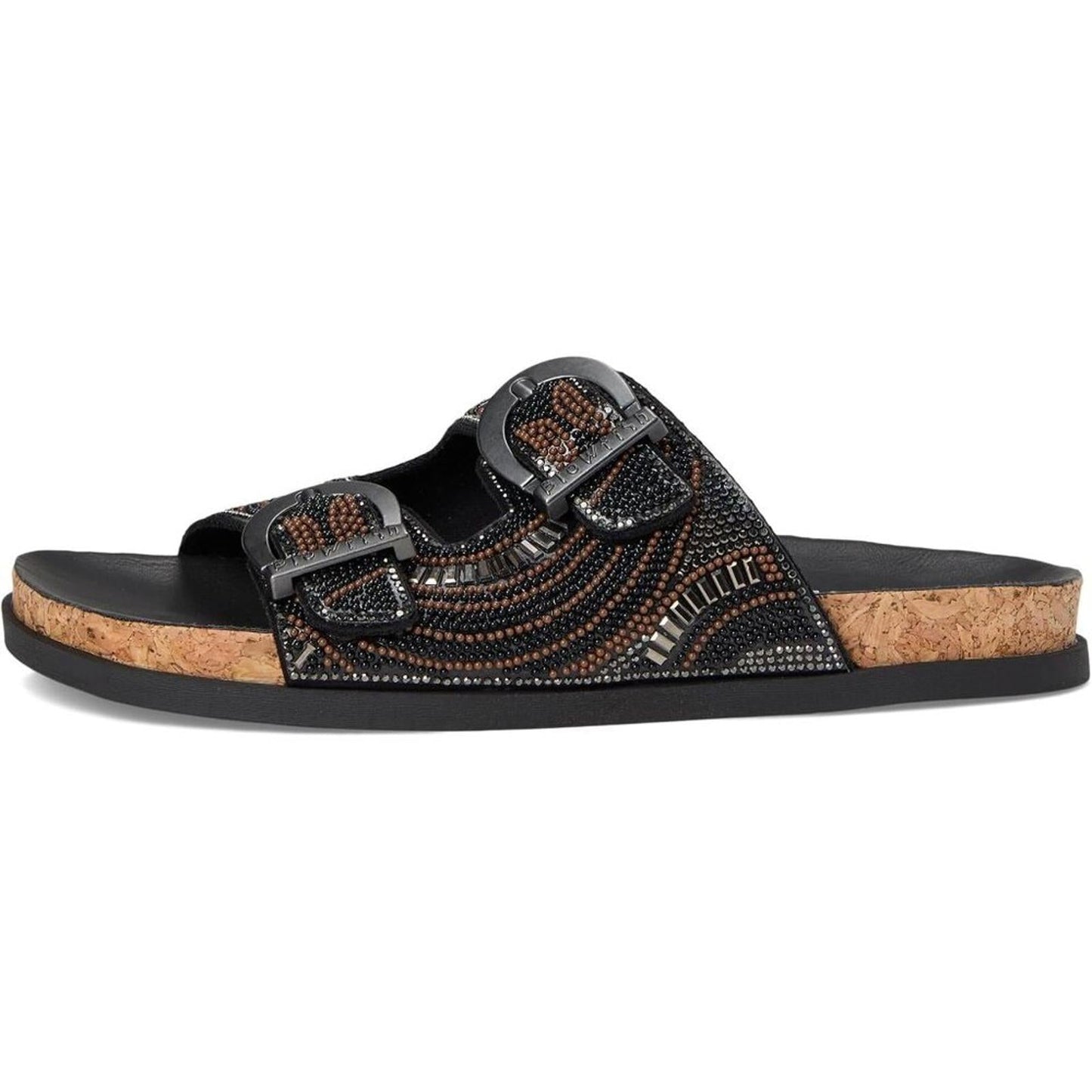 Lima Black Bead Embellished Sandals