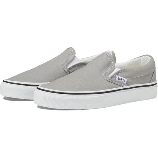 Classic Drizzle True White Canvas Slip On Sneakers
