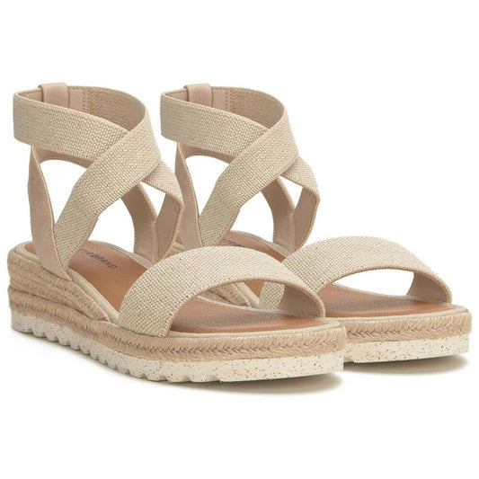 Thimba Natural Strappy Wedge Sandals