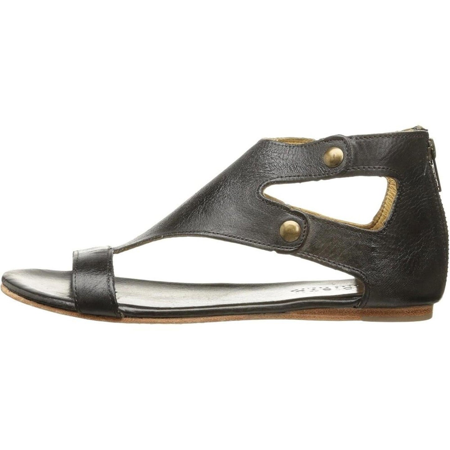Soto Black Rustic Leather Sandals