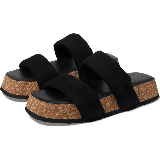Free People Sandals Fairmount Black Leather Platform Shoes