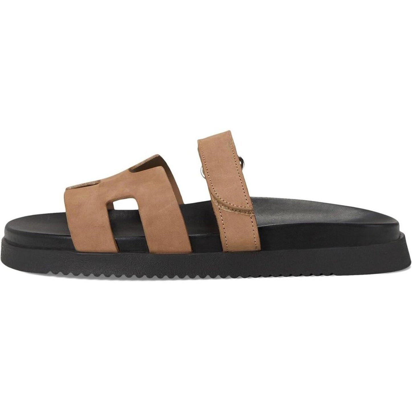 Steve Madden Shoes Mayven Tan Nubuck Slide Sandals