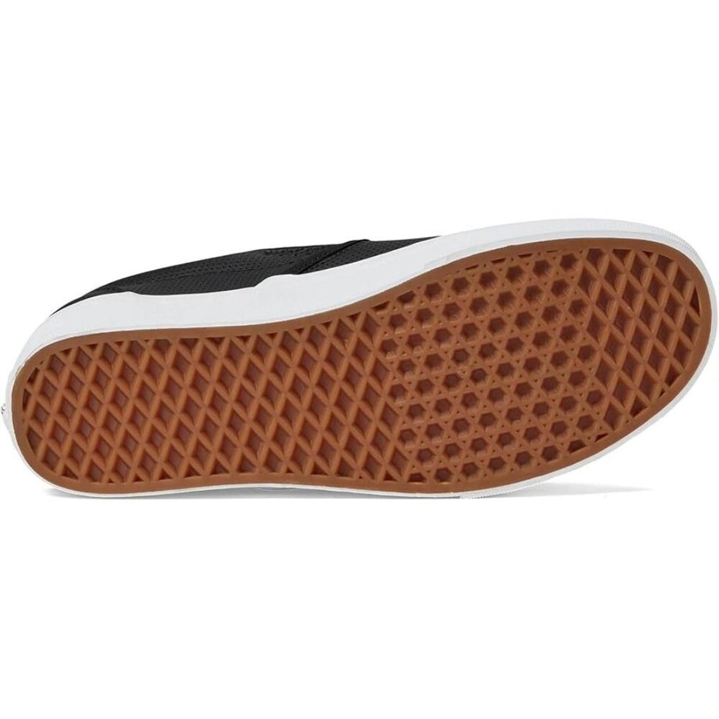Classic Black Perf Leather Slip On Sneakers