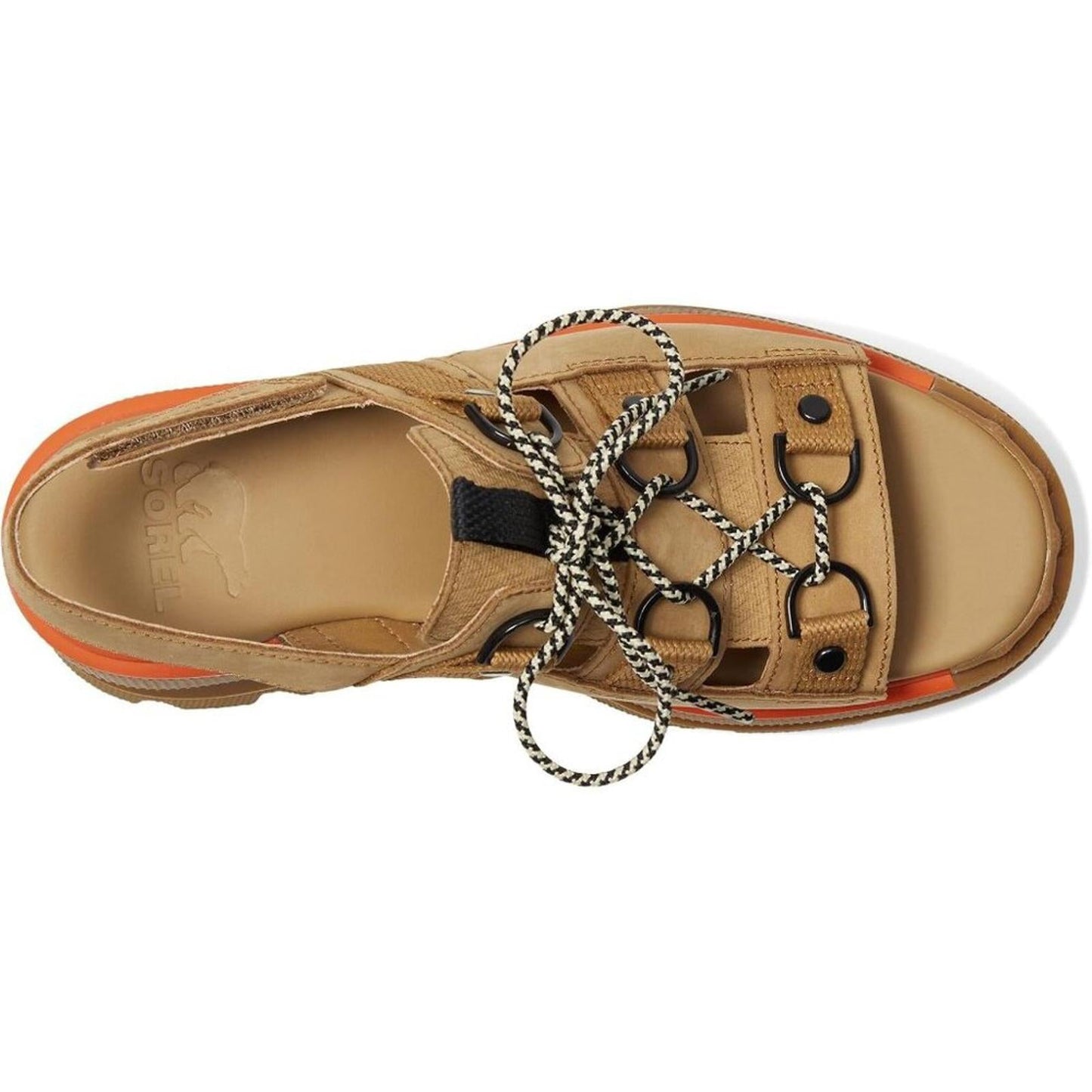 Rein CB Caribou Buff Leather Lace Platform Sandals