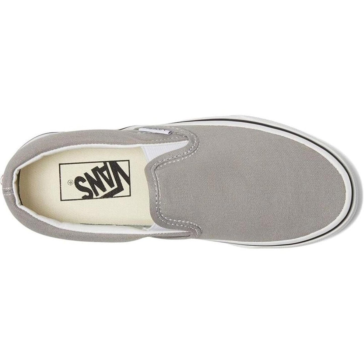 Classic Drizzle True White Canvas Slip On Sneakers