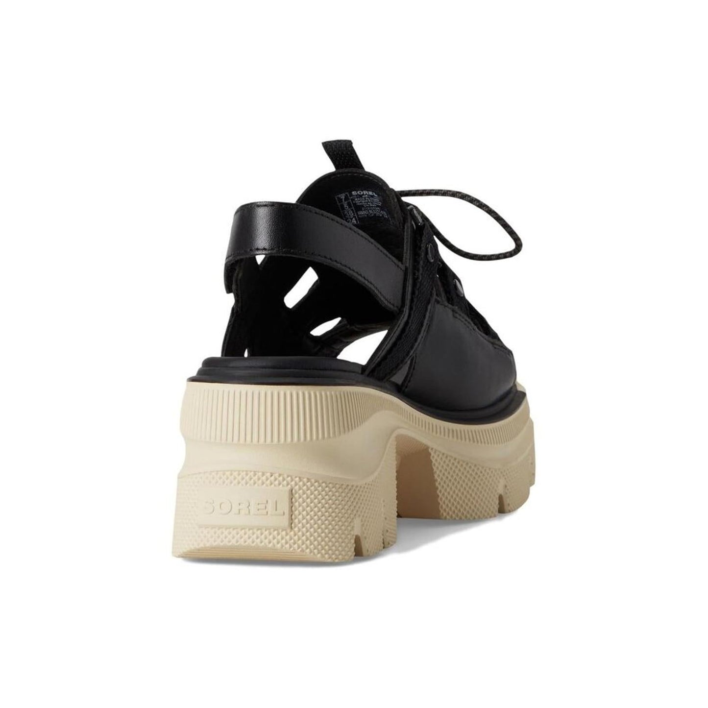 Rein CB Black Leather Lace Platform Sandals