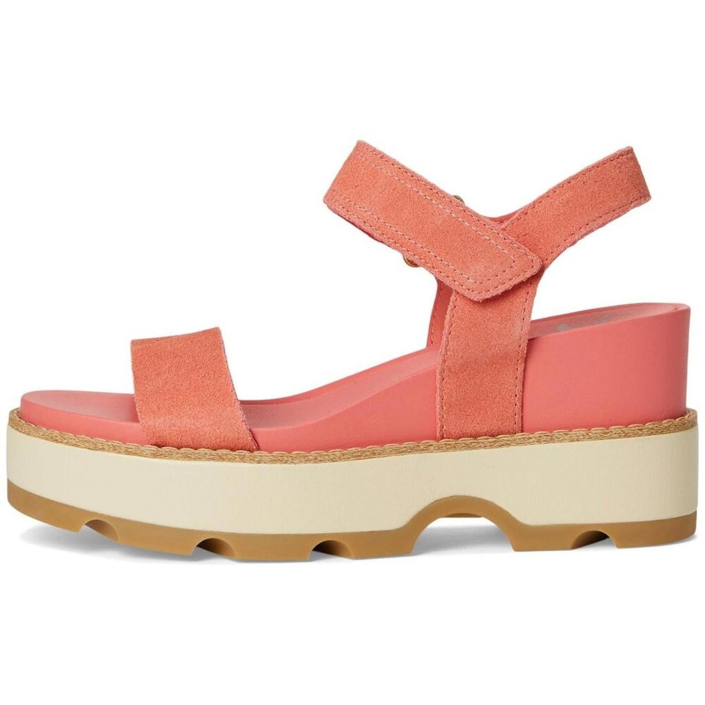 Joanie IV Coral Blossom Y Strap Wedge Sandals