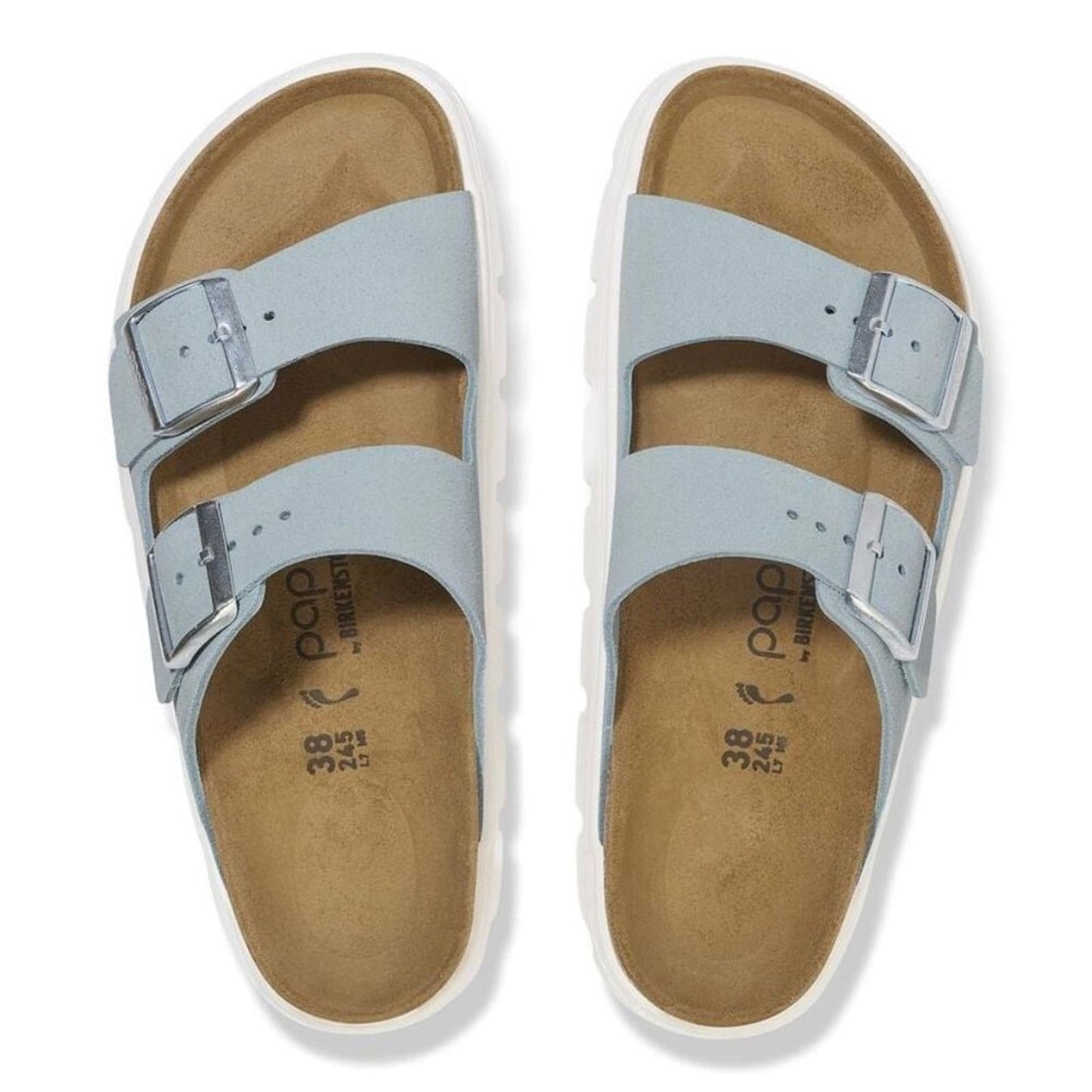 Papillio Arizona Chunky Baby Blue Suede Leather Sandals