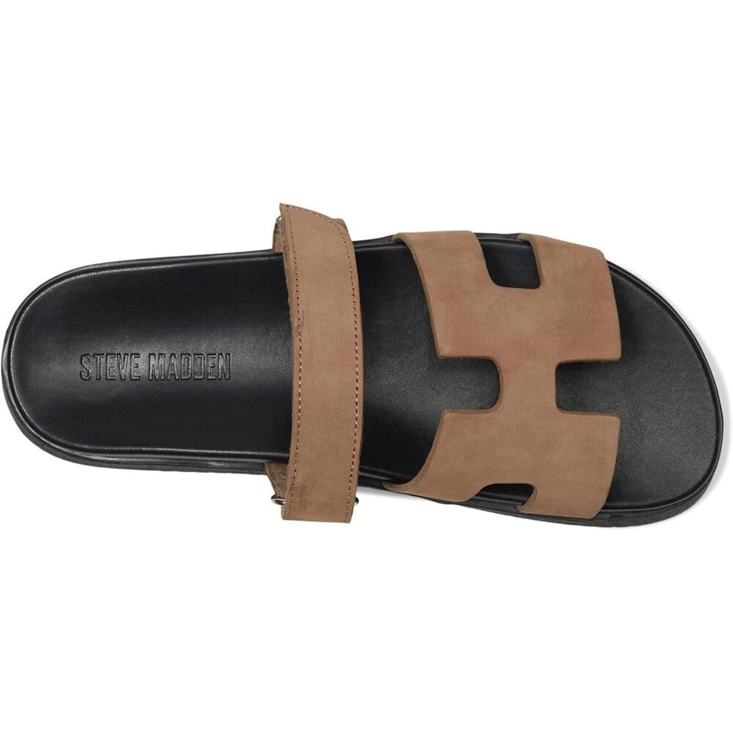 Steve Madden Shoes Mayven Tan Nubuck Slide Sandals