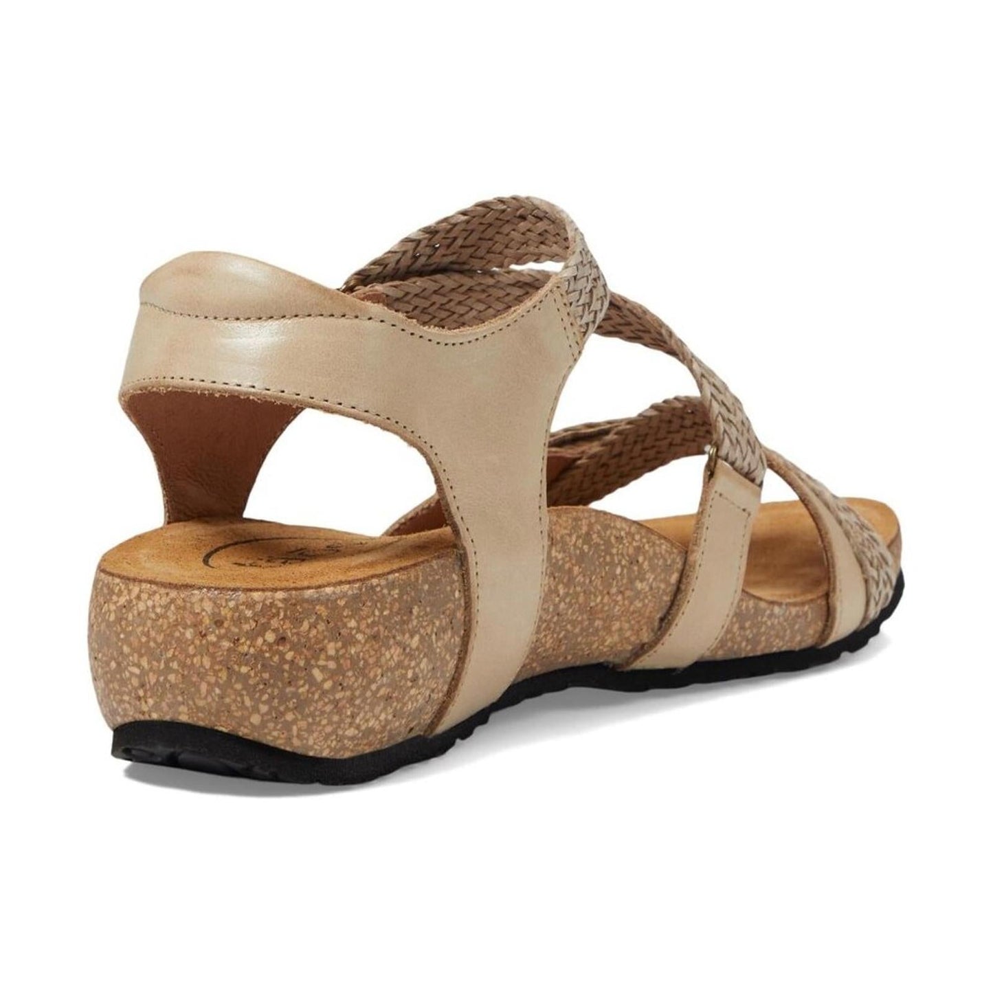 Trulie Stone Braided Leather Strap Sandals