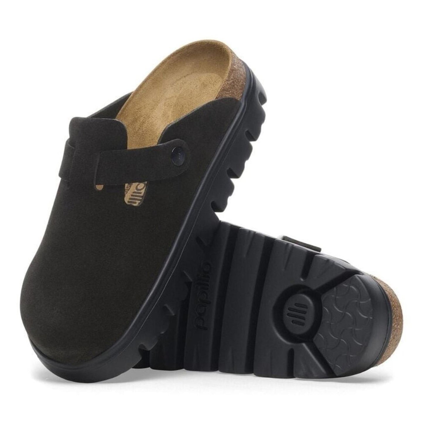 Papillio Boston Chunky Suede Leather Clogs