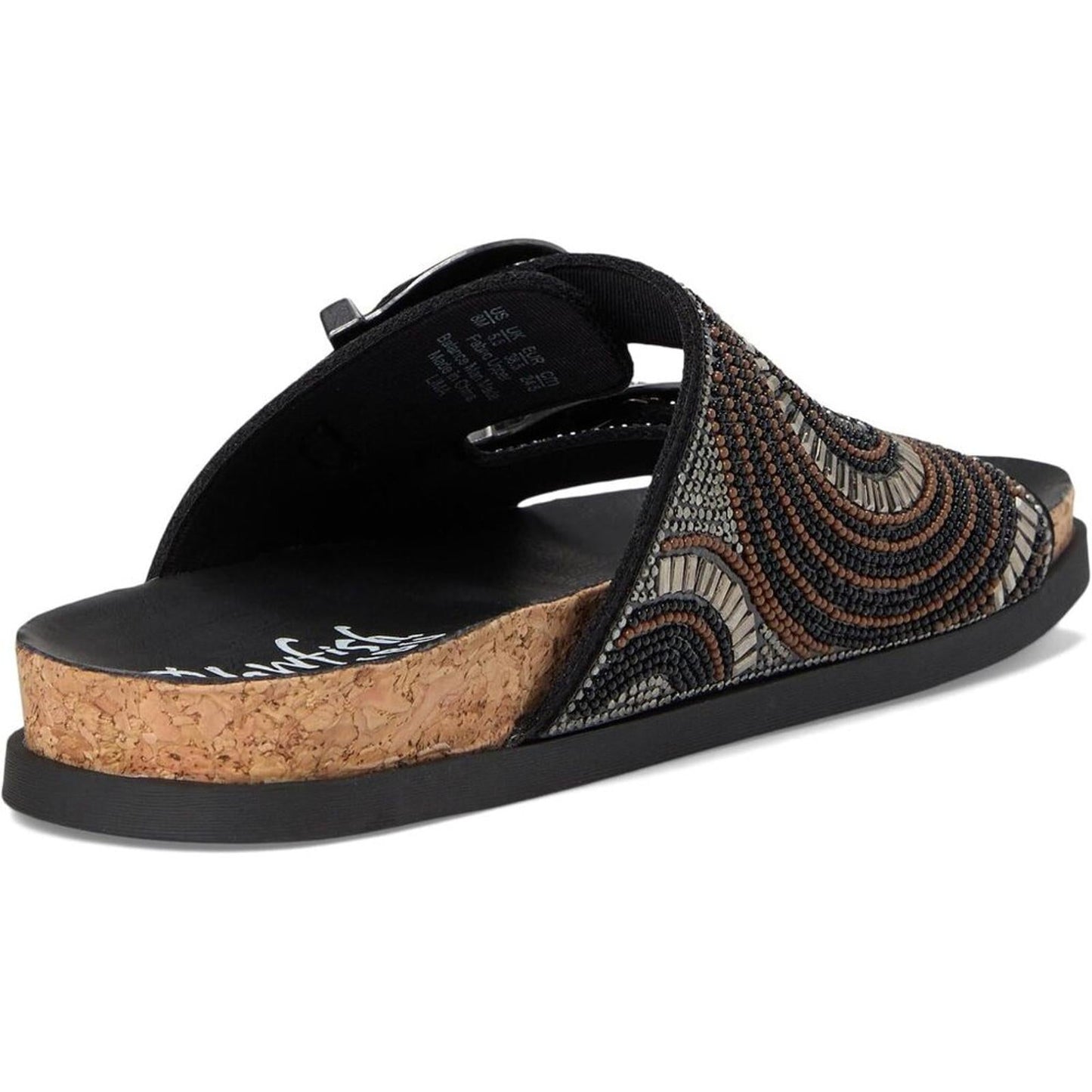 Lima Black Bead Embellished Sandals